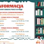 Zmiana godzin pracy – maj